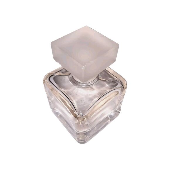 Vintage Parfum Perfume Bottle Squared w/ Rounded Corners & Frosted Squar… - Picture 5 of 9